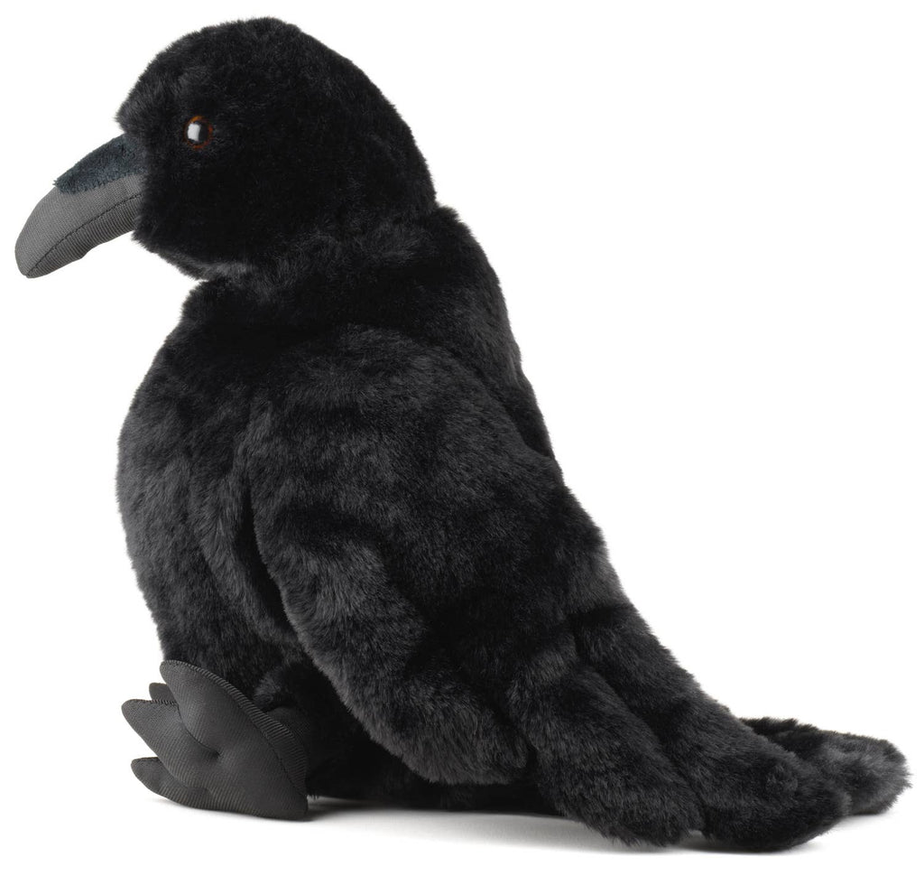 Marionnette à main en forme de corbeau, à tête pivotante, 31 cm, jouet en peluche Uni Toys