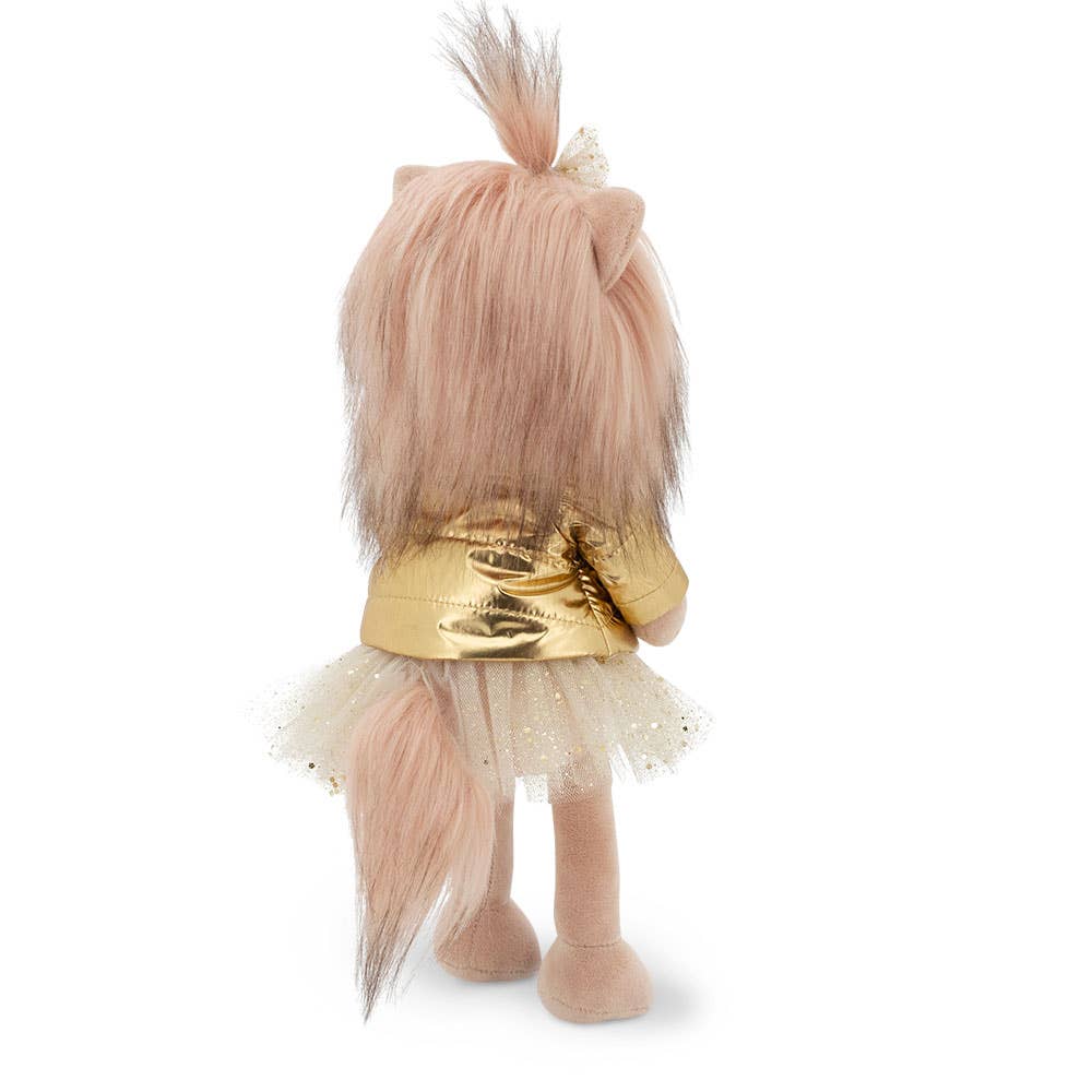 Poupée chien Lucky Yoyo : Veste Dorée-38cm