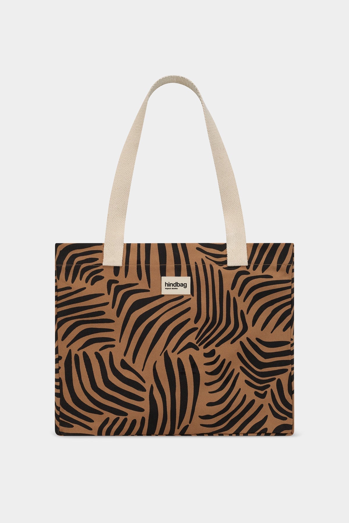 Sac cabas Claude Zèbre cannelle