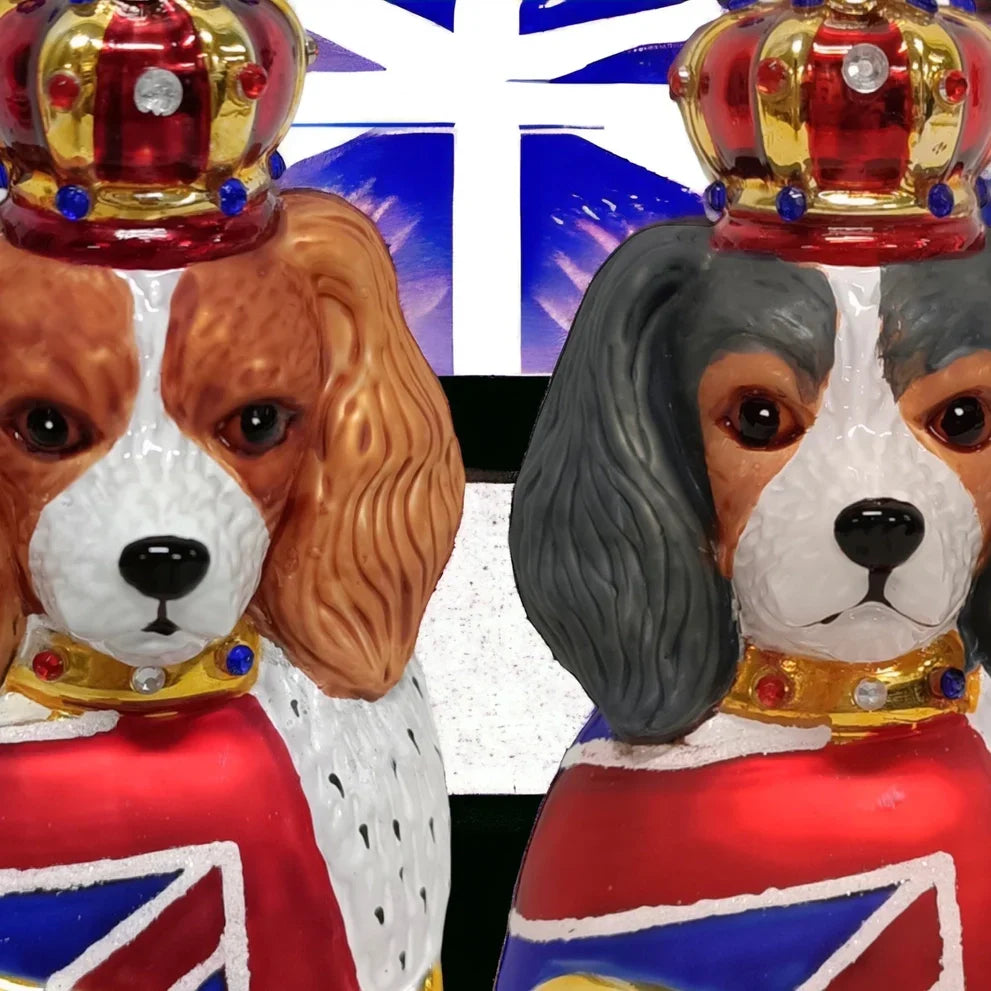 Boule de Noël Cavalier King Charles « God Save the King » – vue produit 4