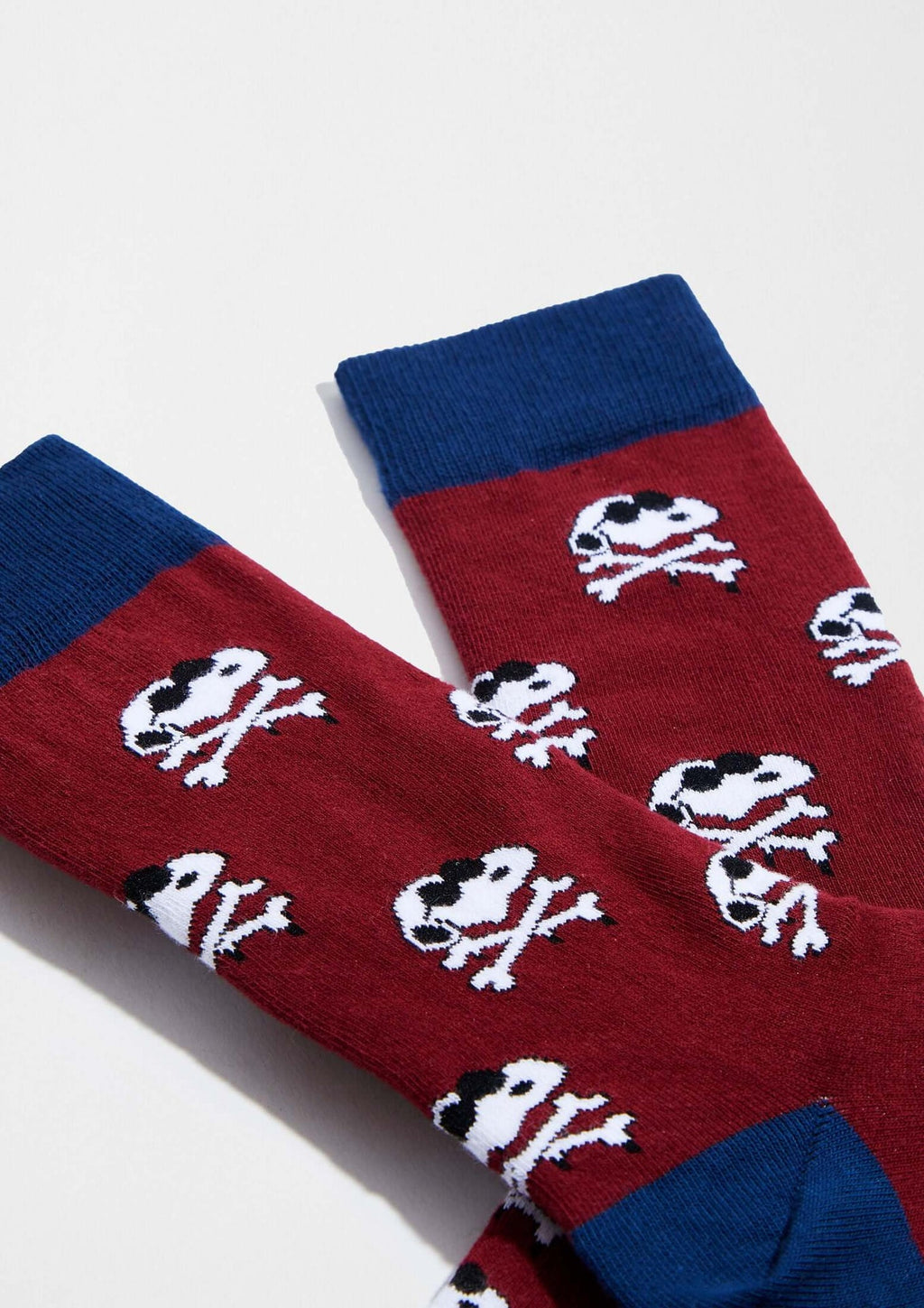 BeSnoopy Socken Totenkopf Bordeaux