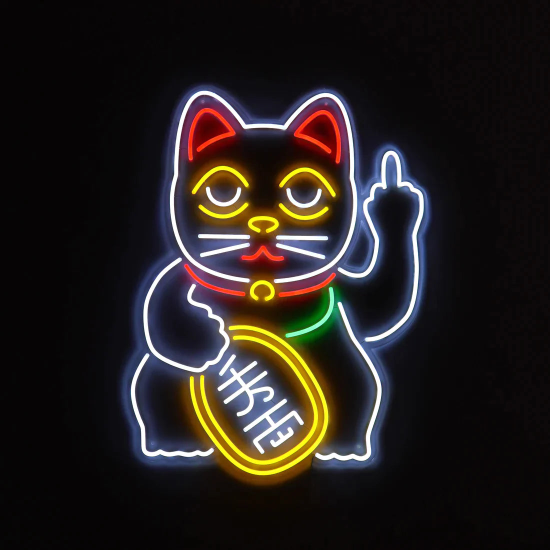 neon mural chat chanceux cattitude locomocean LEDWN CATTITUDE 5060081508029