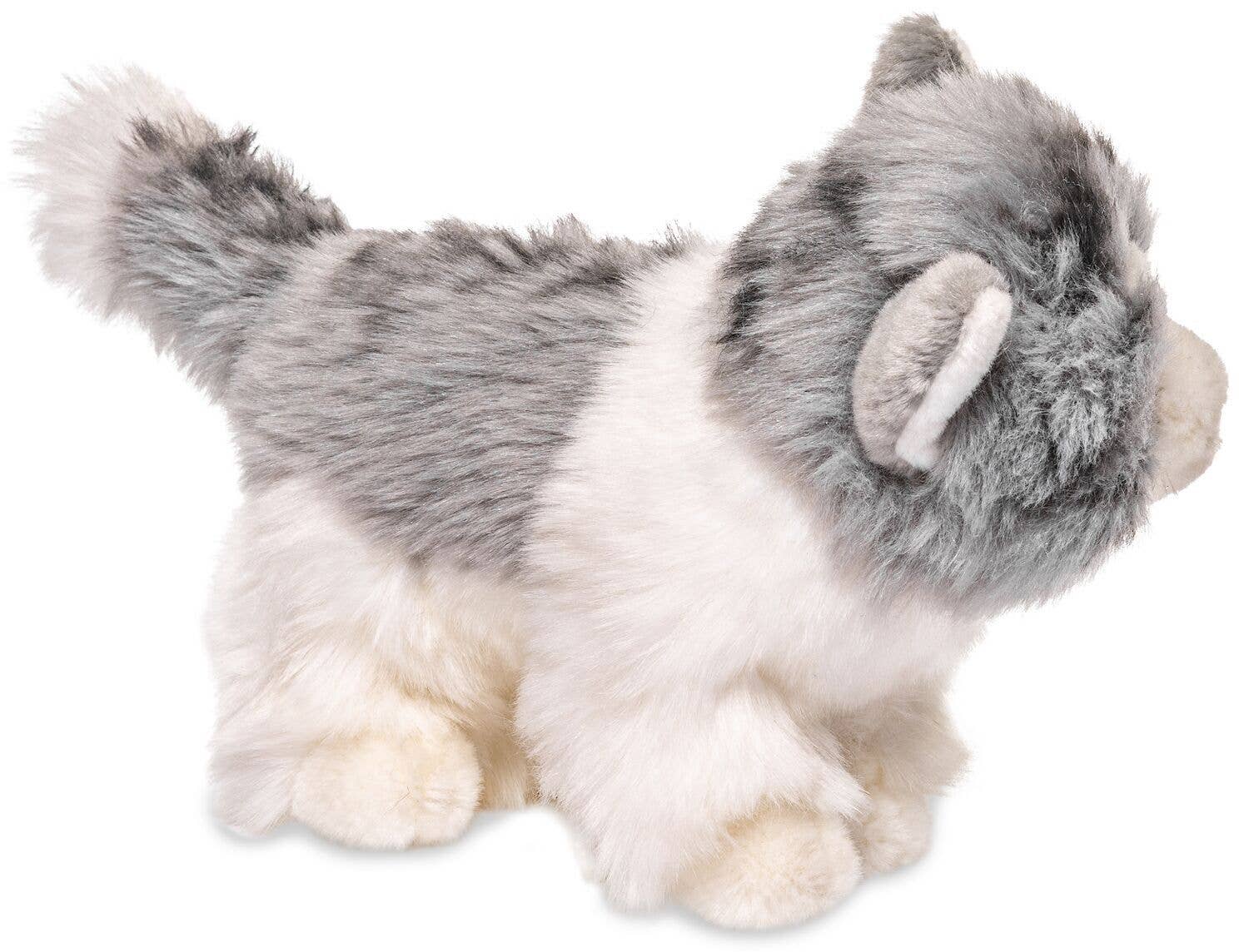 Peluche chaton gris-blanc debout Uni Toys