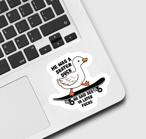 autocollant canard skater duck ace the pitmatian co 