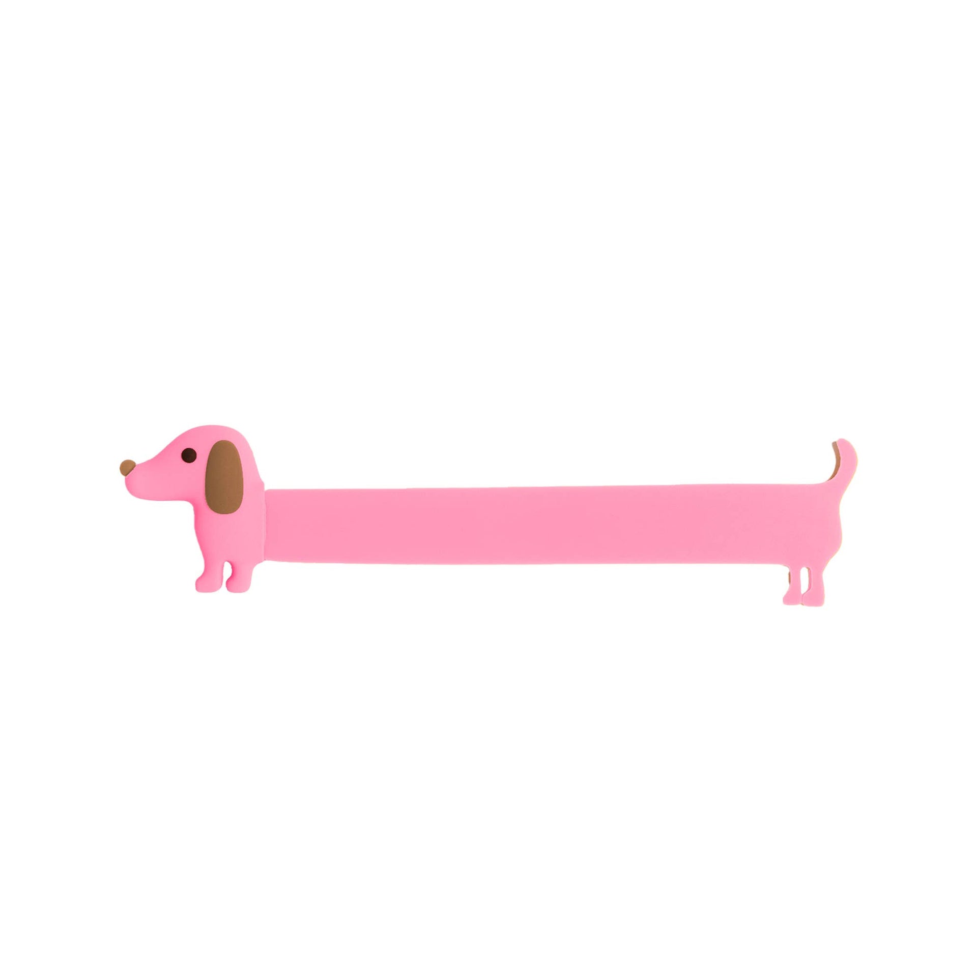 Marque-page Teckel rose