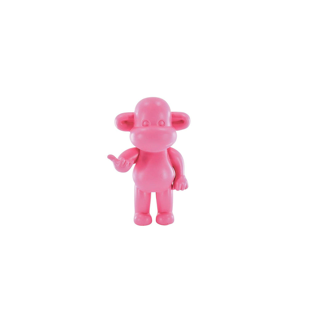 Ornement - Figurine Singe Hang Loose 'La Légende' - Rose - 11x7x19cm