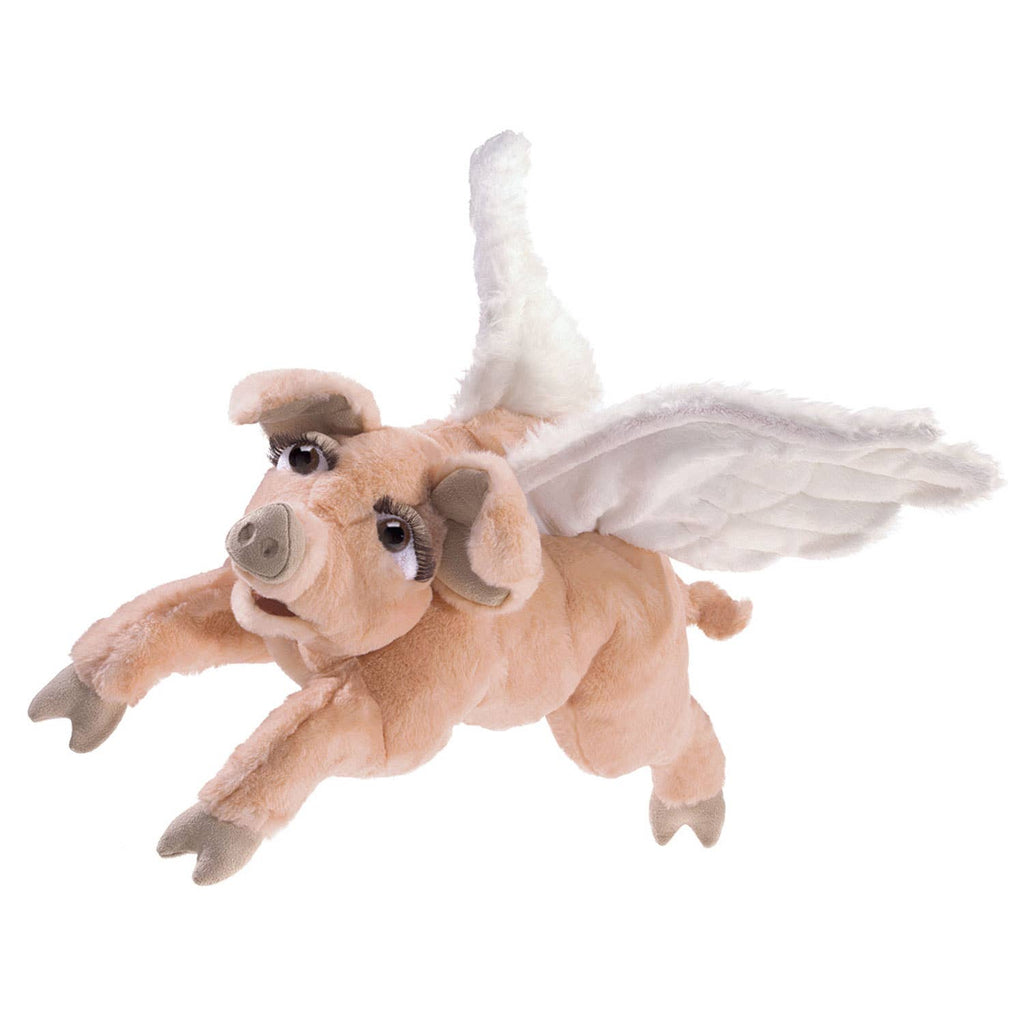 Marionnette à main Cochon avec ailes Folkmanis réaliste