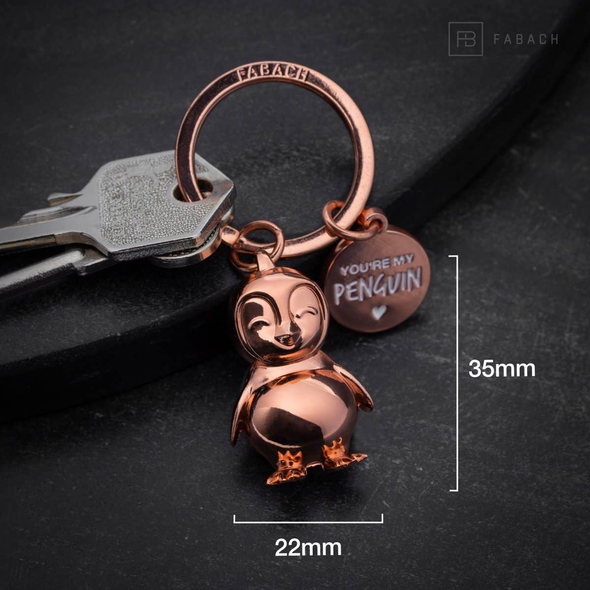 porte cles pingouin tu es mon pingouin fabach 