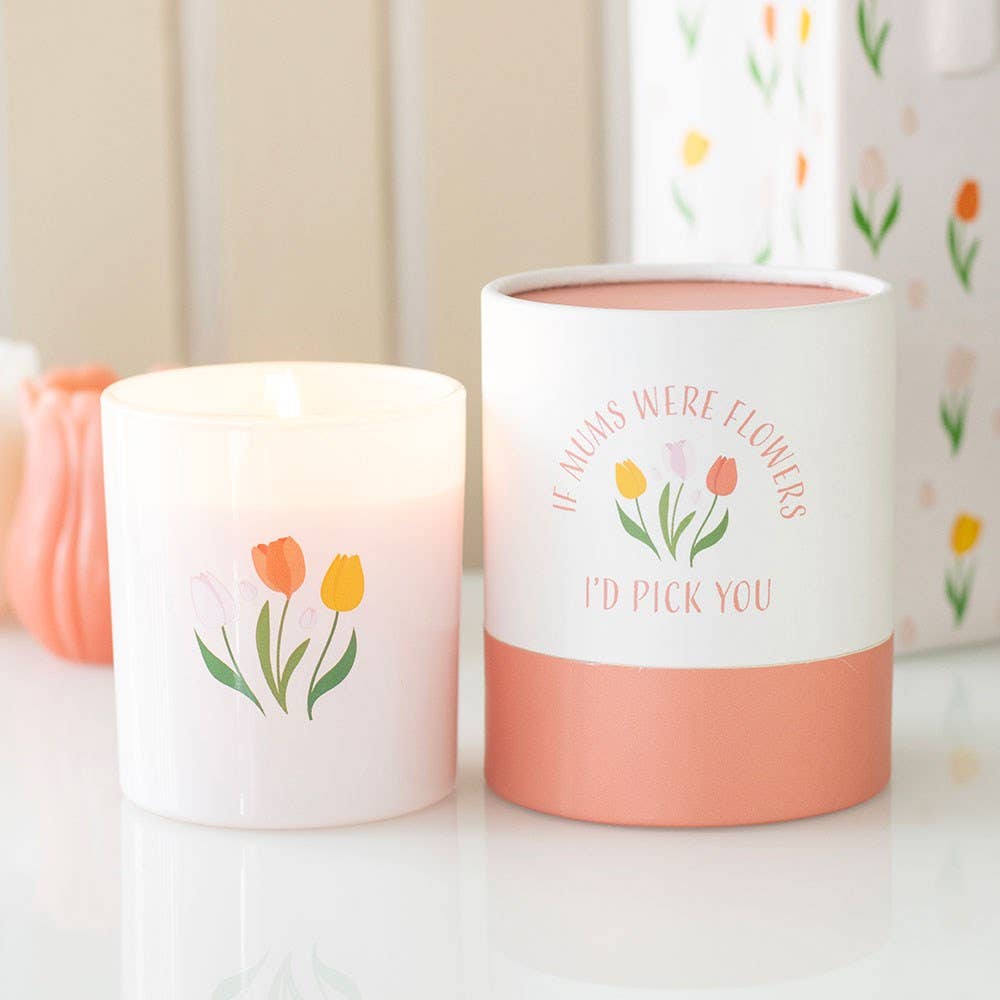 Bougie de fête des mères Tulipes