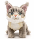Peluche chat Maine Coon gris assis Uni Toys de 18 cm, référence KM19A25-GR