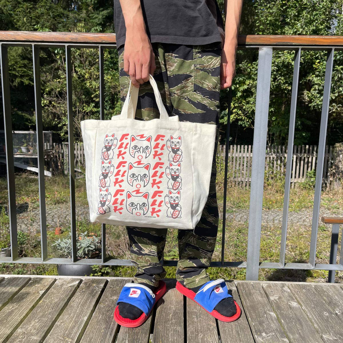 tote bag fuck you maneki neko heldbergs games 