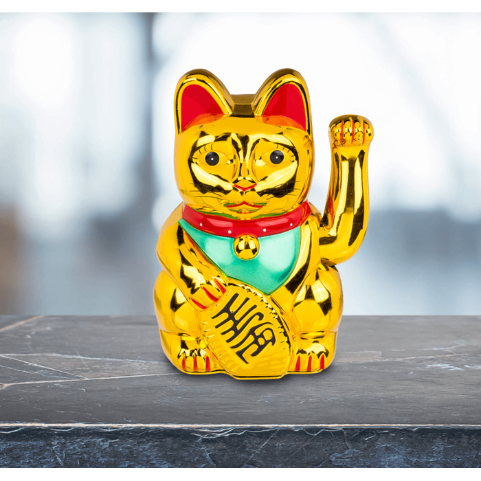 Chat Chanceux Classique Doré – vue 3