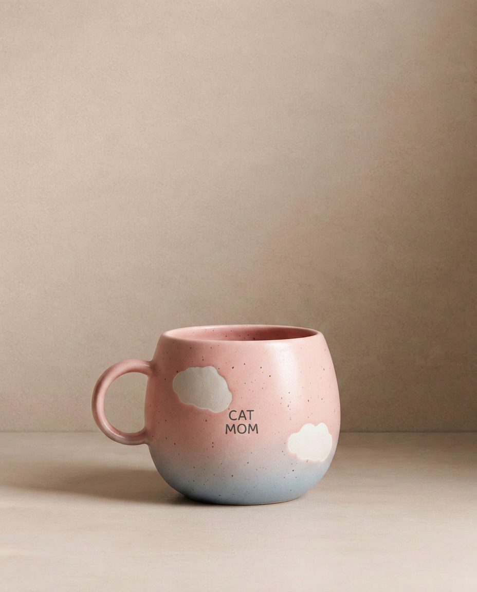 Mug Cloud Sunset « Cat Mom » – 500 ml
