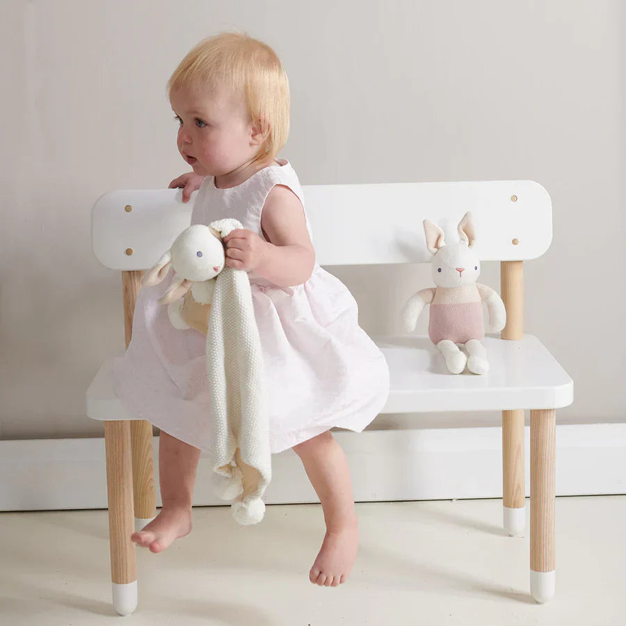 doudou lapin creme threadbear 