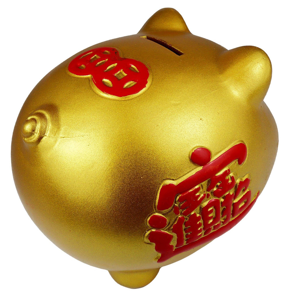 Goldenes Glückssparschwein