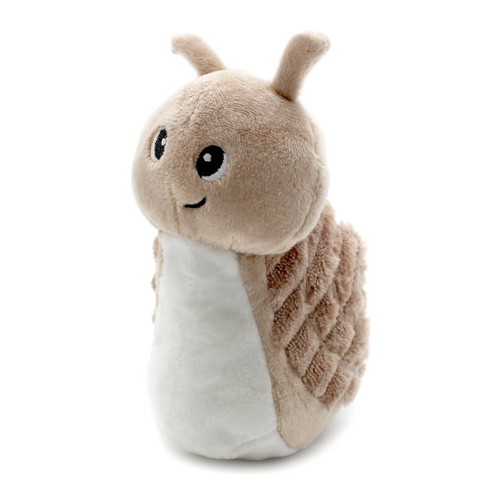 Speedou the snail mom and baby plush, brown and beige – Les Ptipotos