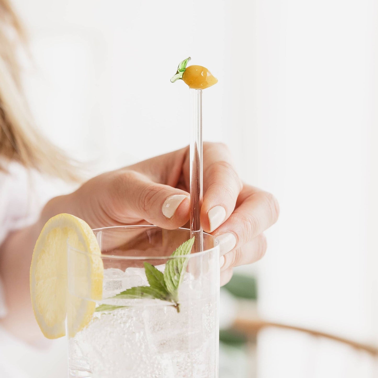 Agitateurs à cocktail en verre Citron