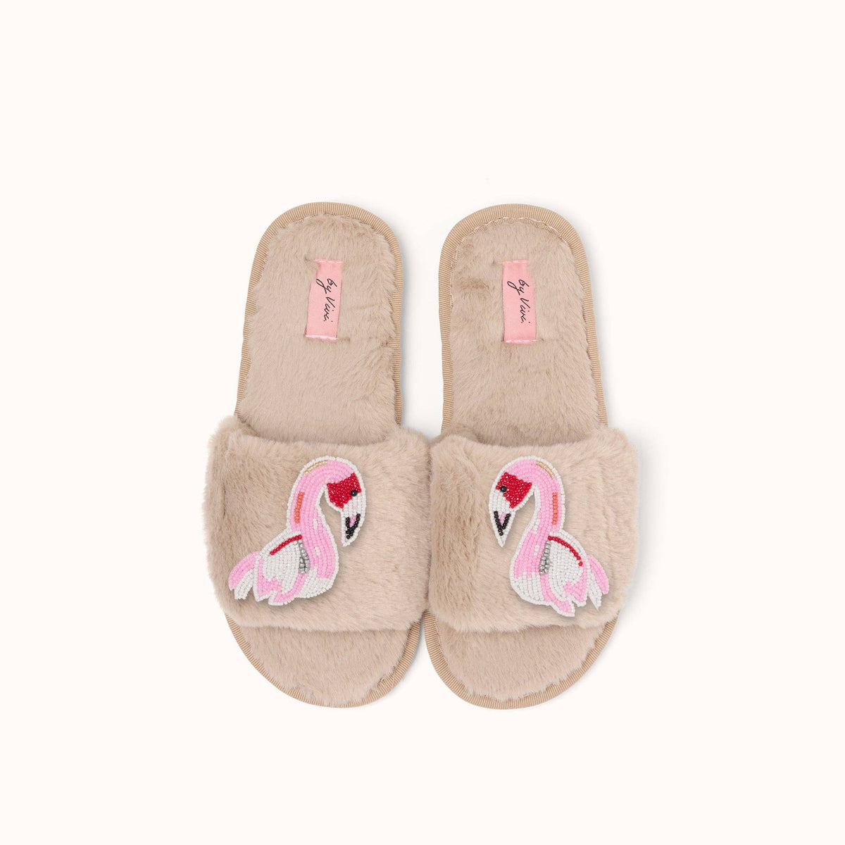 Paire de broches pour Chaussons - Flamant rose
