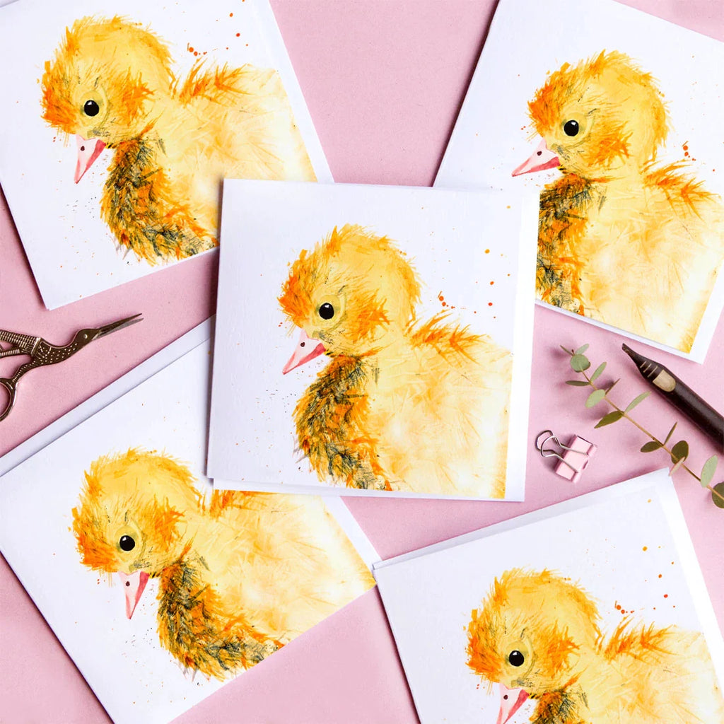 carte de voeux aquarelle caneton kate moby 