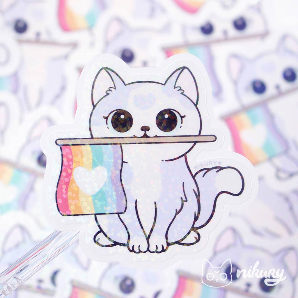 стикери glitter котка purride nikury