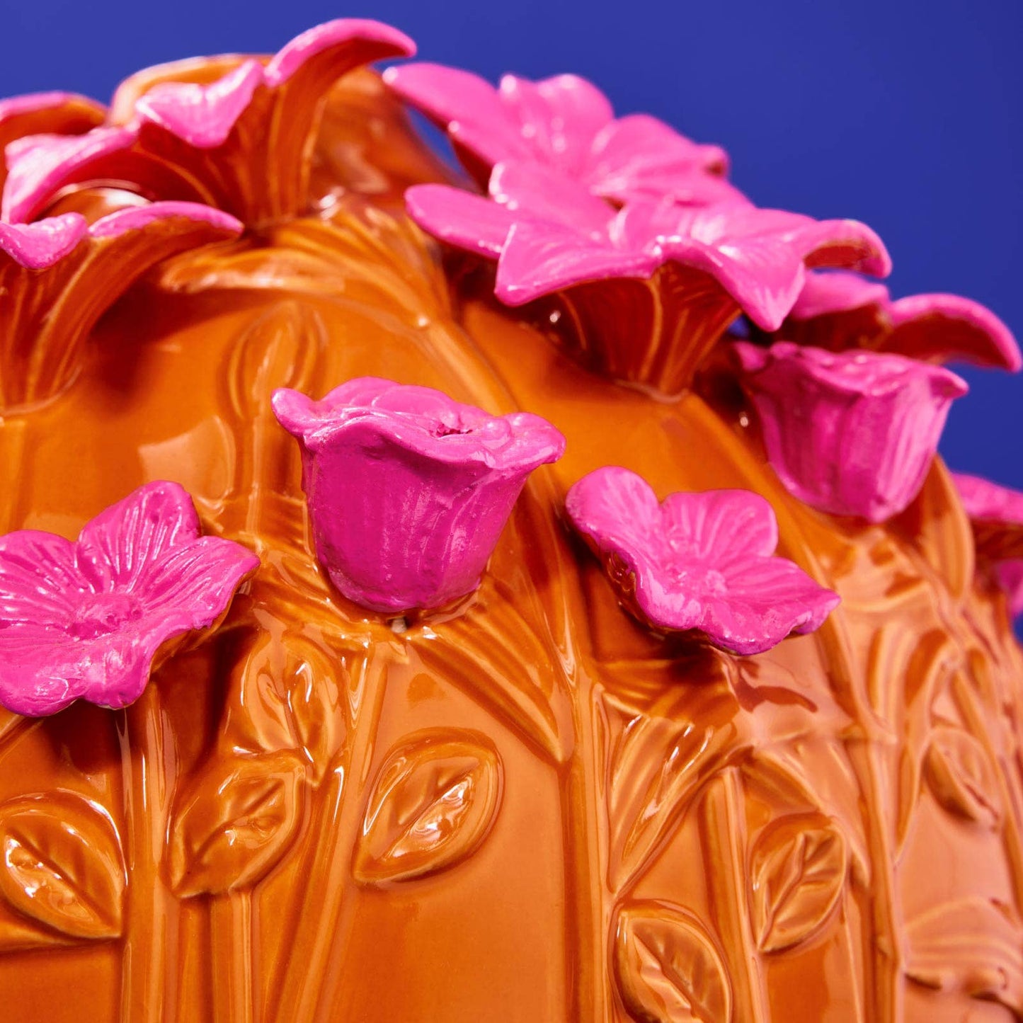 Verano Vase, orange/rosa Steinzeug, 34 x 29,5 cm