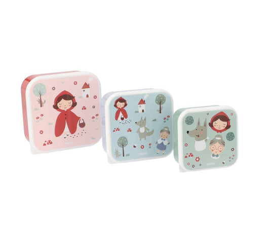 3 Boîtes à Déjeuner Le Petit Chaperon Rouge