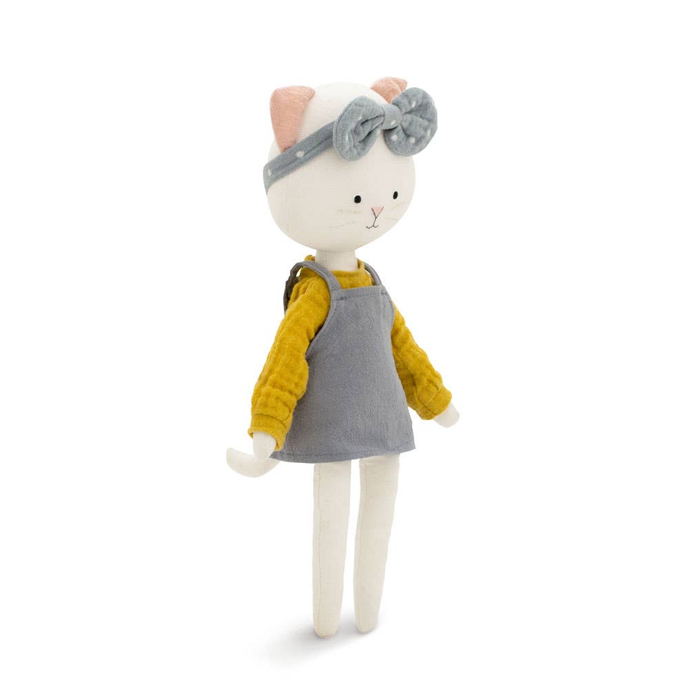 Peluche en coton, Cotti Motti, Christy le chat (30 cm) -0+