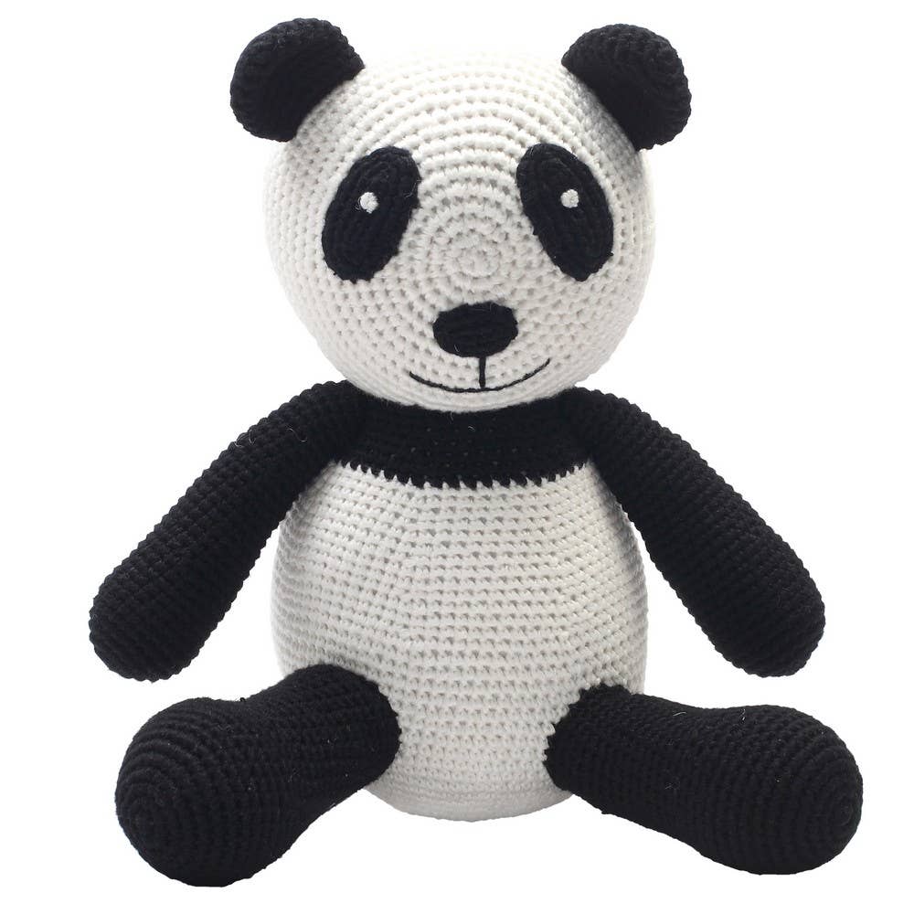Peluche XL en Crochet - Panda noir
