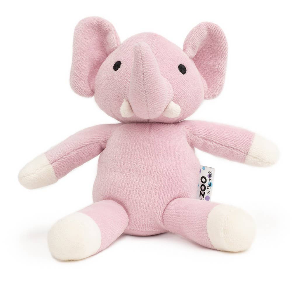 Plüschtier aus Bio-Samt – rosa Elefant
