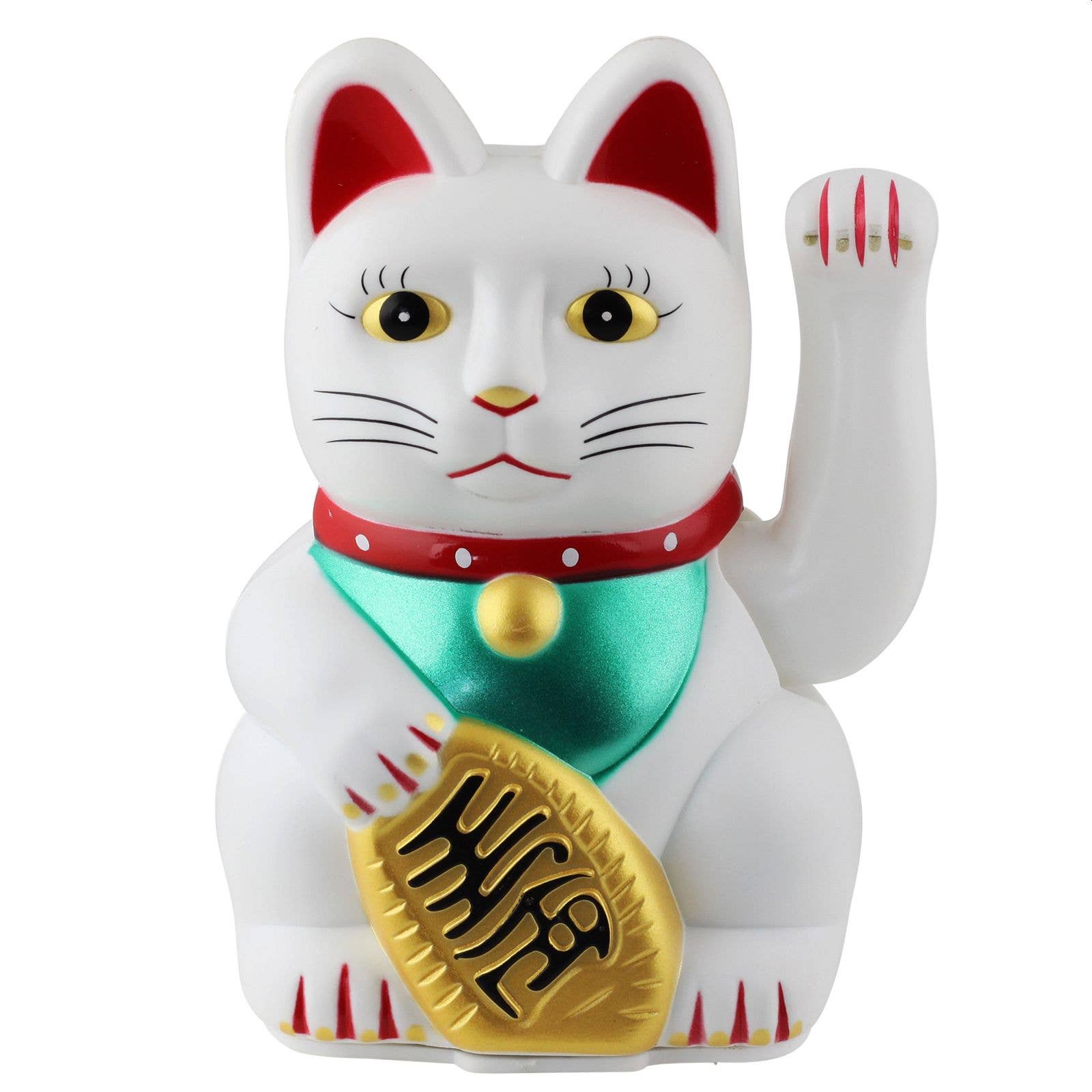Glückskatze weiß 13cm