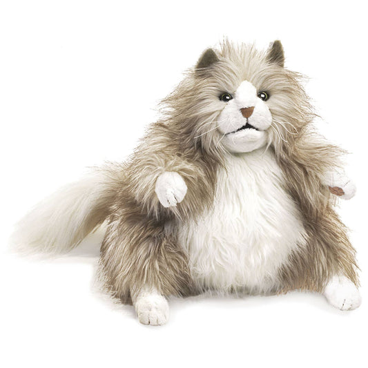 Marionnette à main Chubby Cat/Fluffy Cat 2566 Folkmanis réaliste