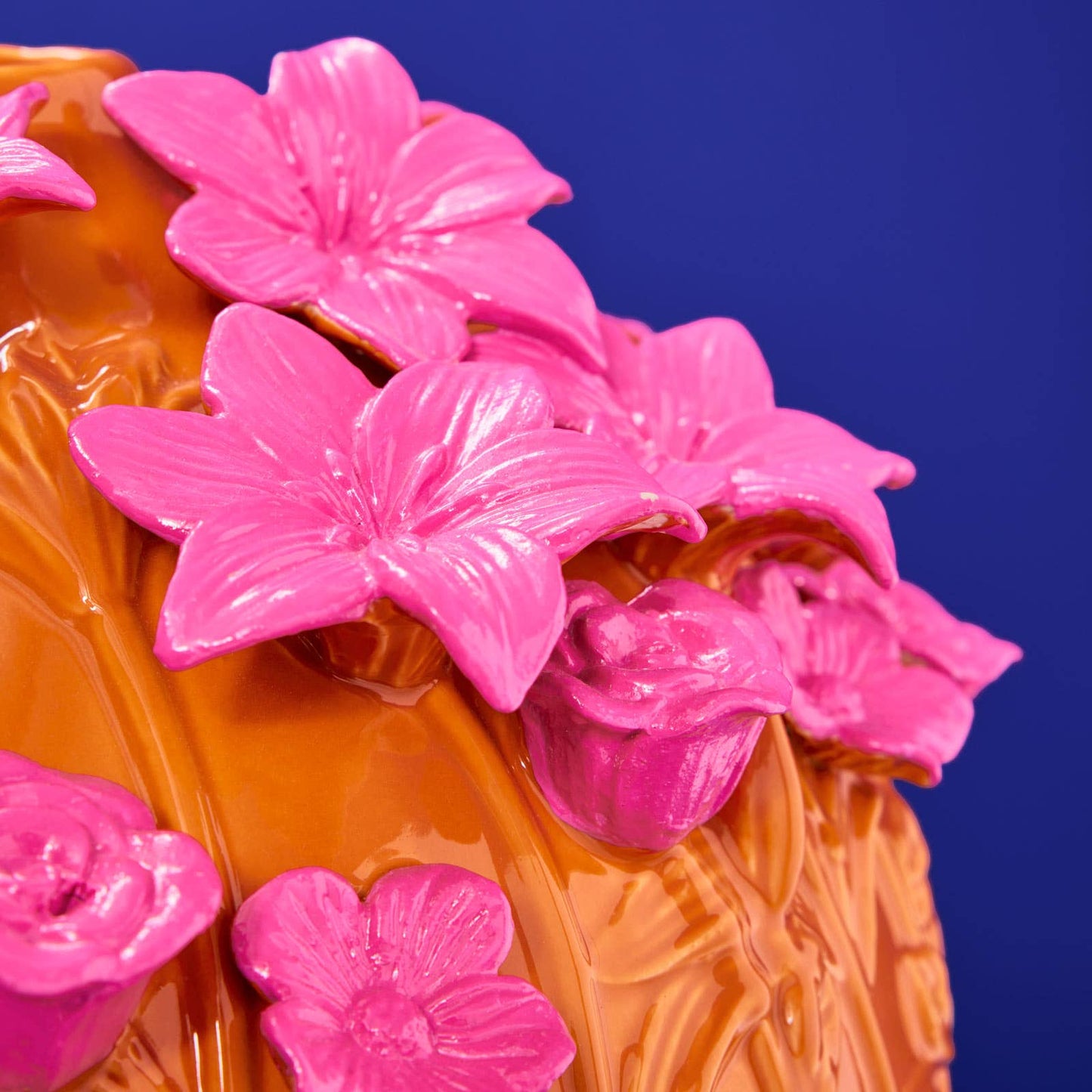 Verano Vase, orange/rosa Steinzeug, 34 x 29,5 cm