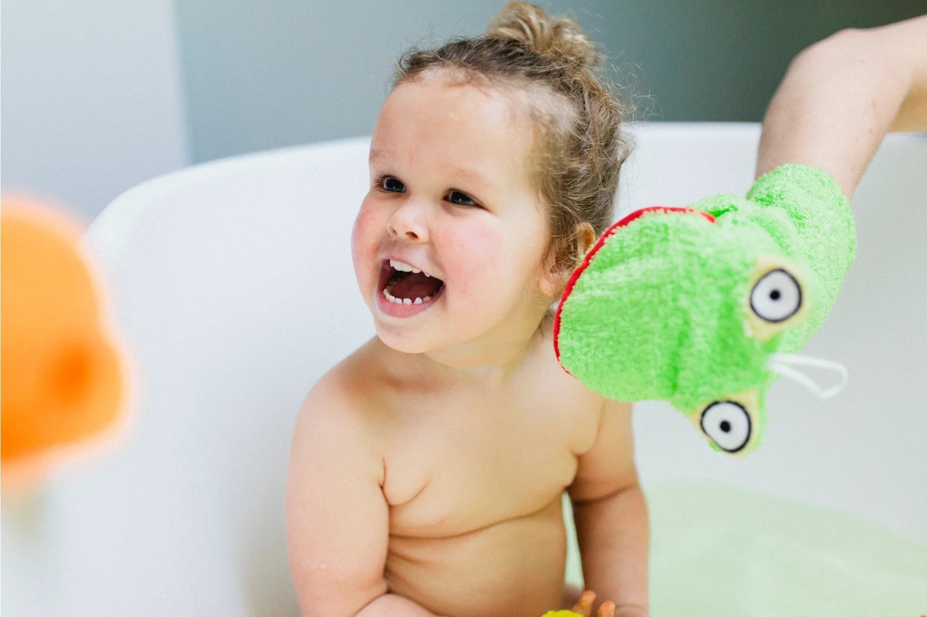 gant de toilette grenouille isabelle laurier 
