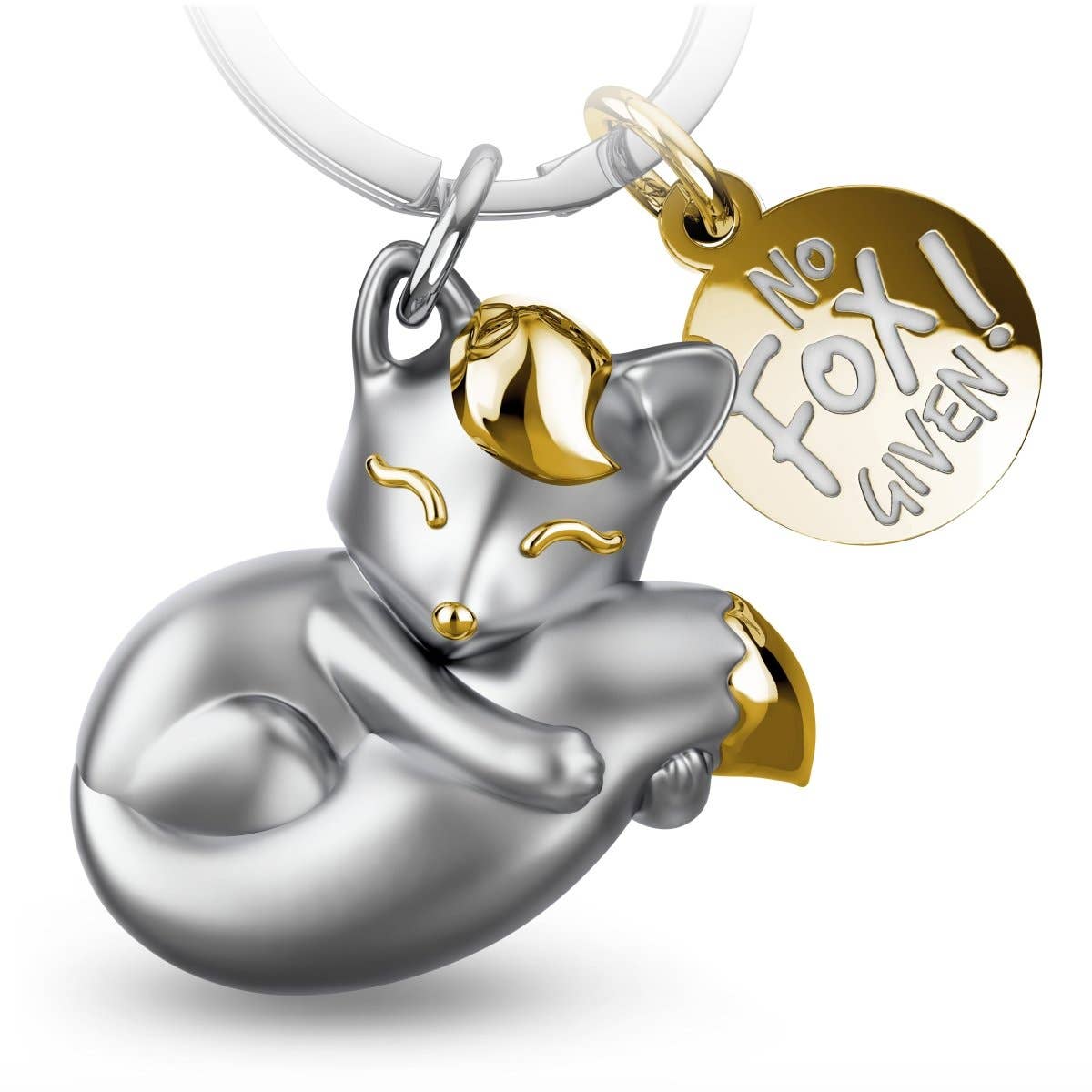 porte cles renard foxy fabach FABACH_Foxy_silbergold 