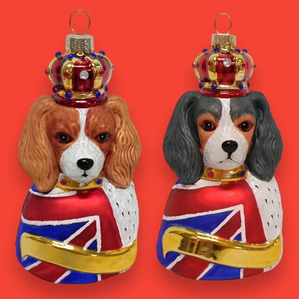 Boule de Noël Cavalier King Charles « God Save the King » – vue produit 3