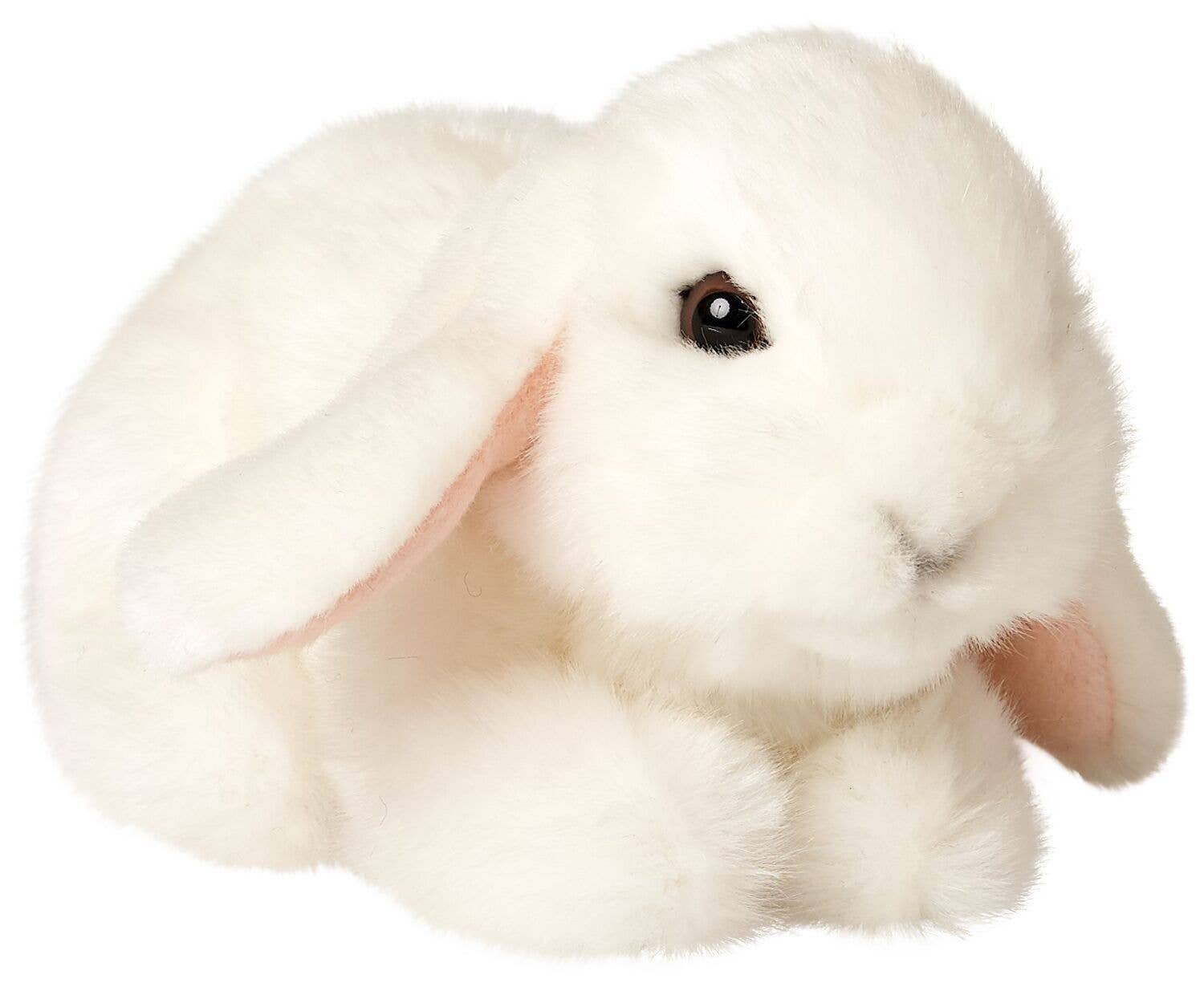 Lapin Bélier, couché (blanc) - peluche Uni Toys