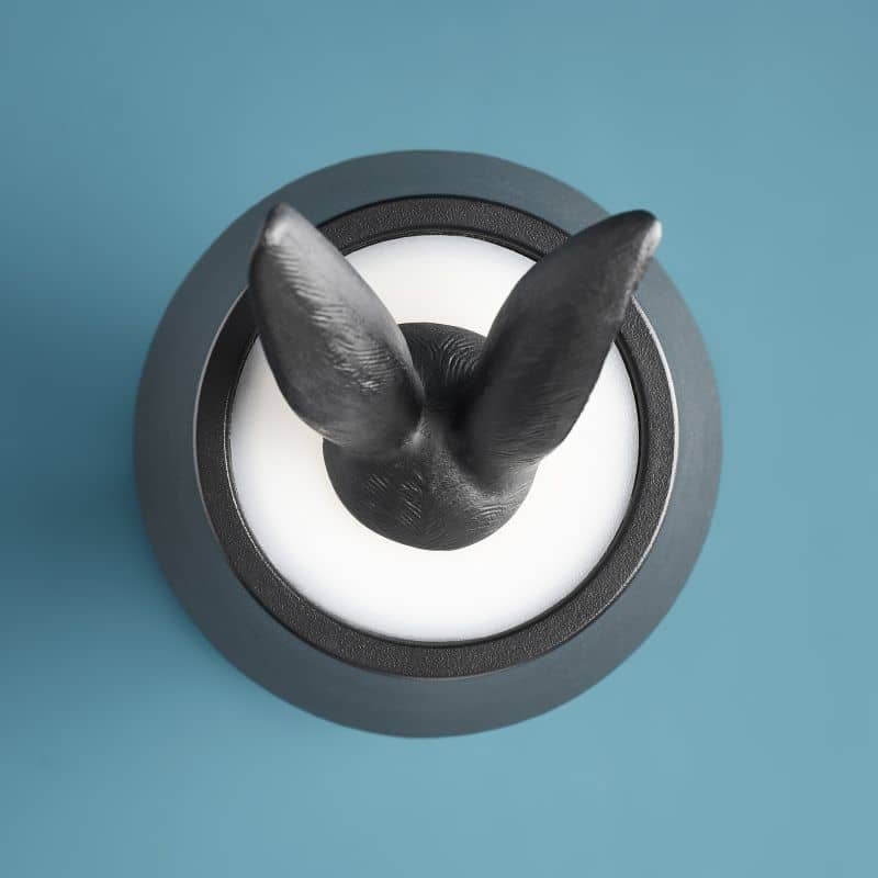 Lampe de table LED Lapin Hiding Rabbit, Noir