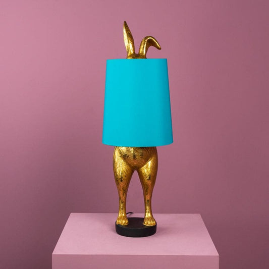 Hiding Bunny® Tischleuchte, Gold/Türkis