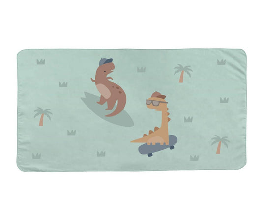 Serviette de plage en Microfibre Dinos Rigolos