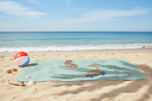 Serviette de plage en Microfibre Dinos Rigolos - vue 2