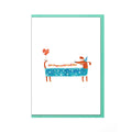 carte de voeux teckel happy happy happy day enveloppe FA60450 4060055093842