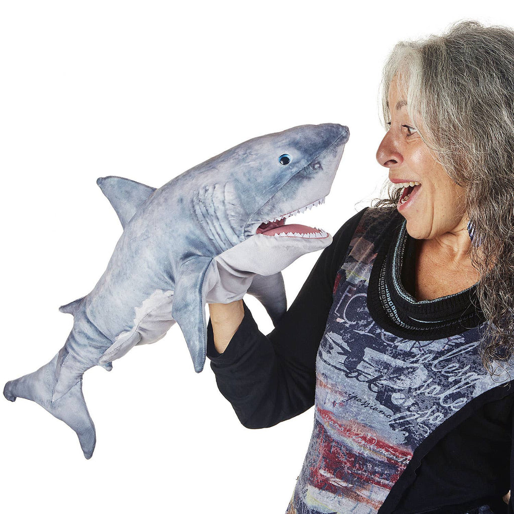 Marionnette à main Grand requin blanc 3181/ Grand requin blanc Folkmanis réaliste
