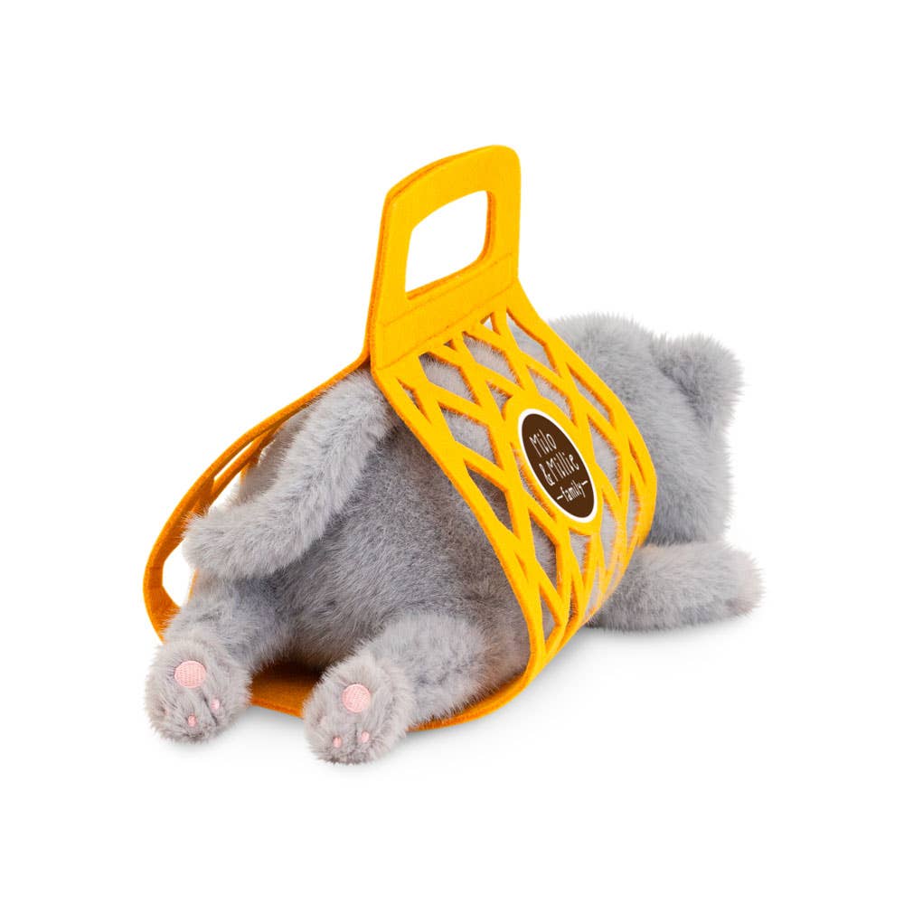 Peluche Milo & Millie, Milo le chat gris (35 cm) - 0+