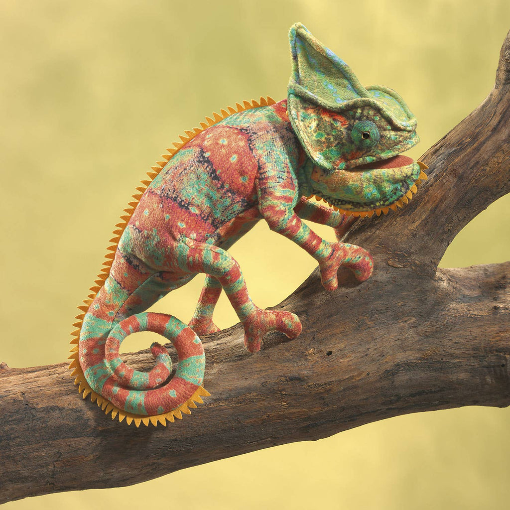Marionnette à mano Pequeño caméléon 3153/ pequeño caméléon Folkmanis realista