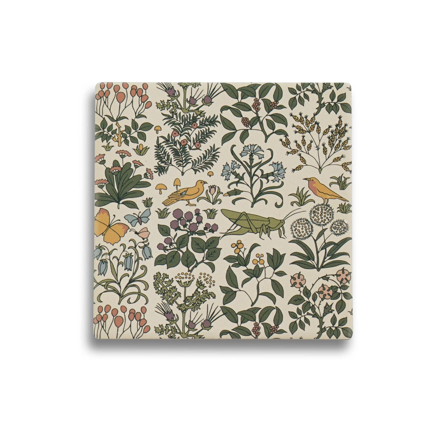 Sous-verre en céramique Voysey Jardin de l'apothicaire