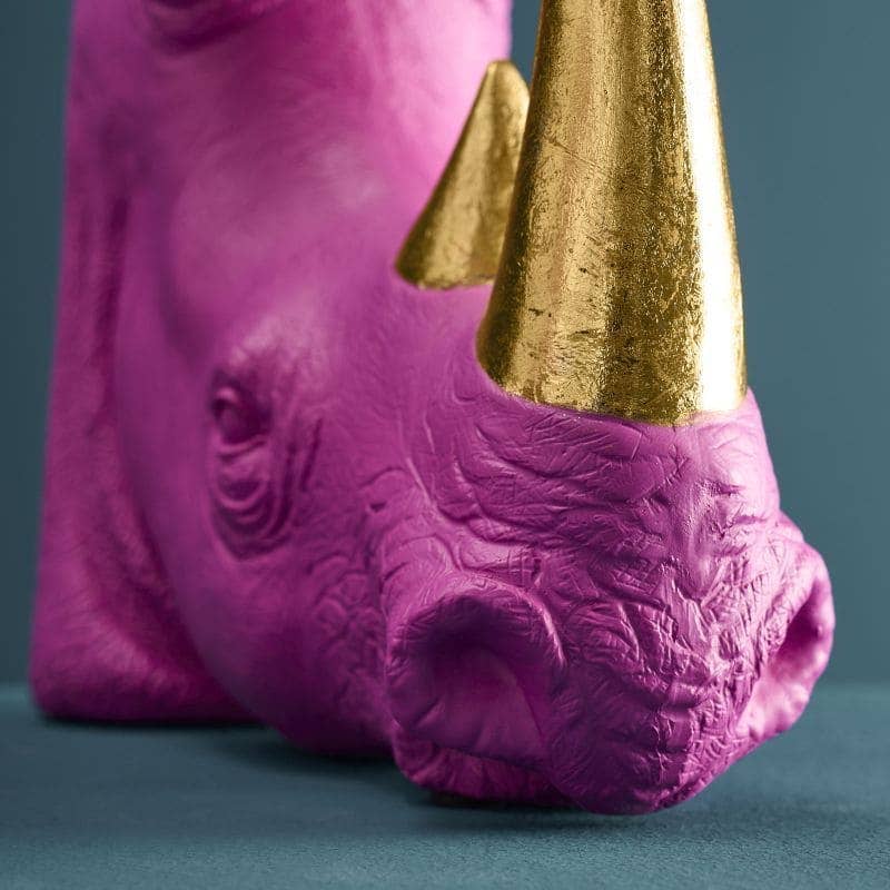 S/2 Serre-livres Rhinocéros, Magenta, 39,5 x 14,2 x 20,5 cm