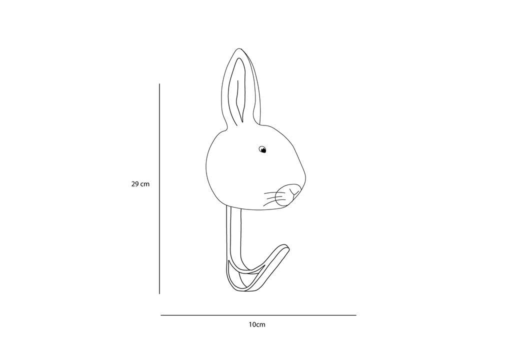 Porte-manteau Peluche Lapin Blanc - Wild & Soft