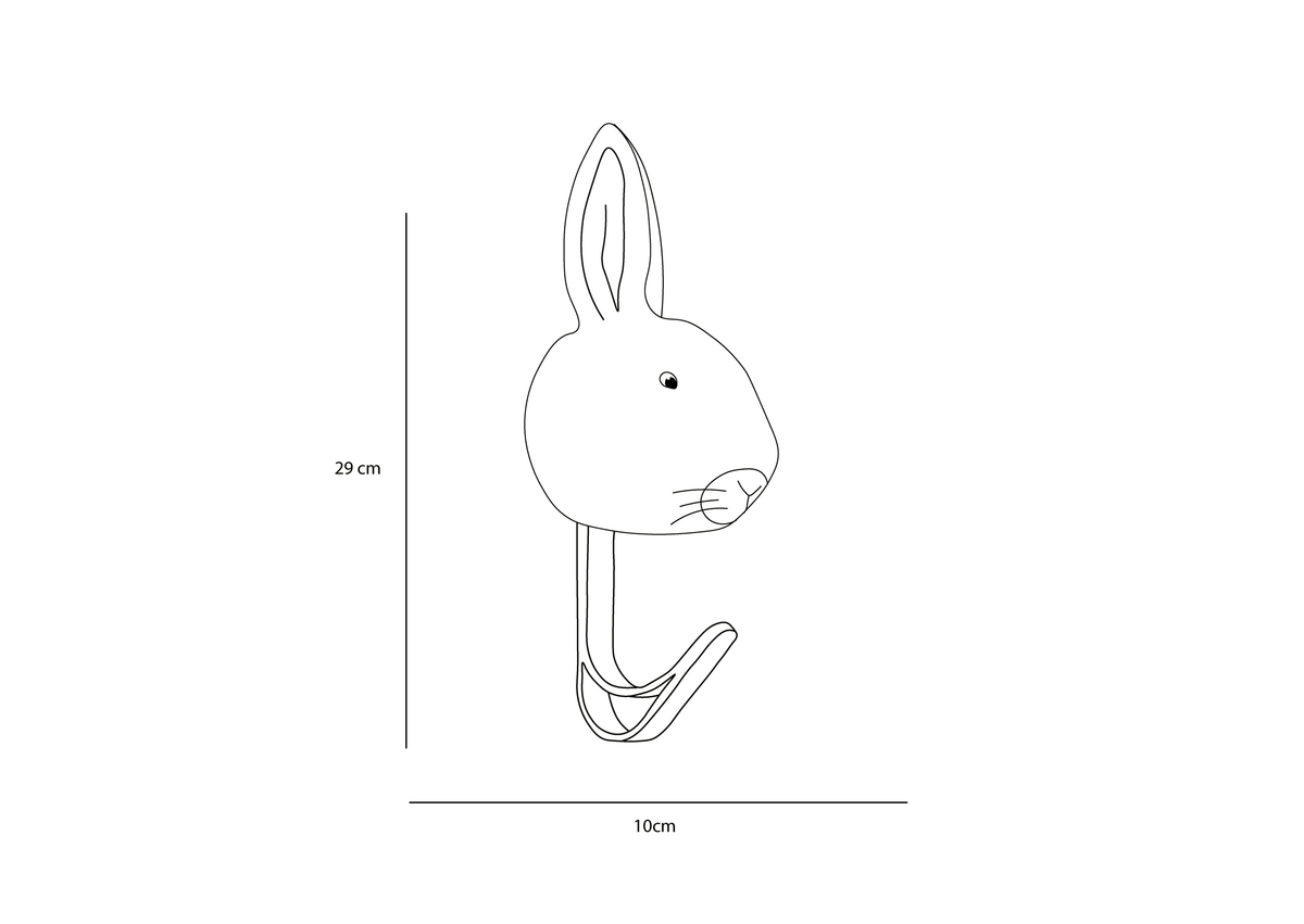 Porte-manteau Peluche Lapin Blanc - Wild & Soft