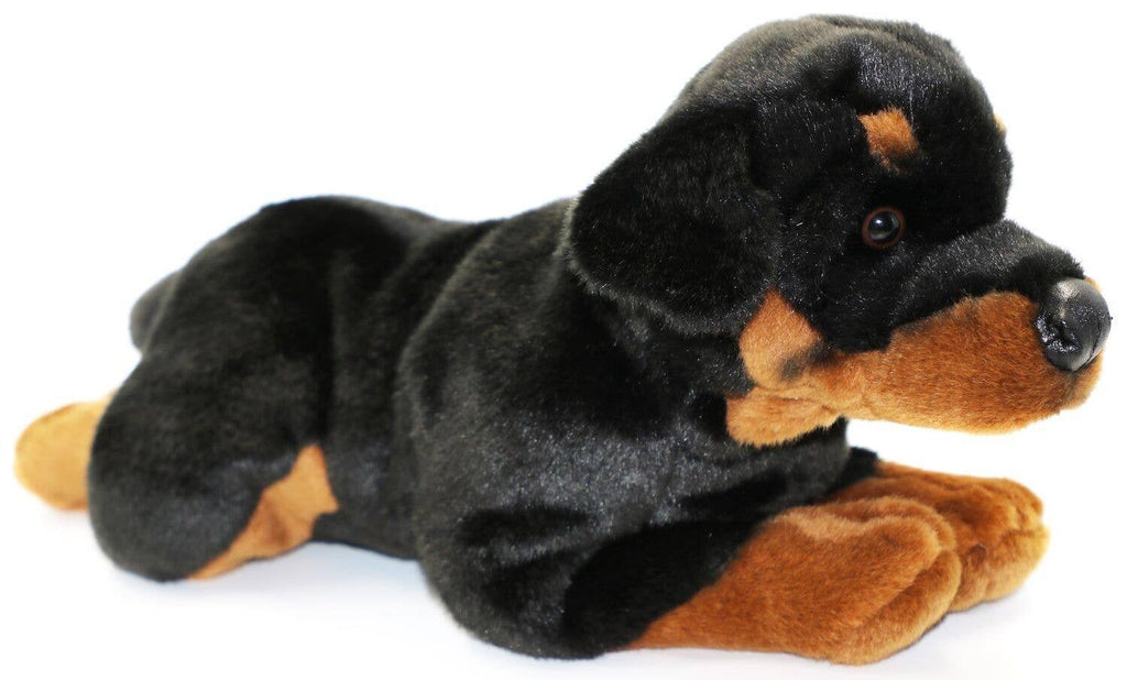 Rottweiler couché - 45 cm (longueur) - doudin/peluche Uni Toys