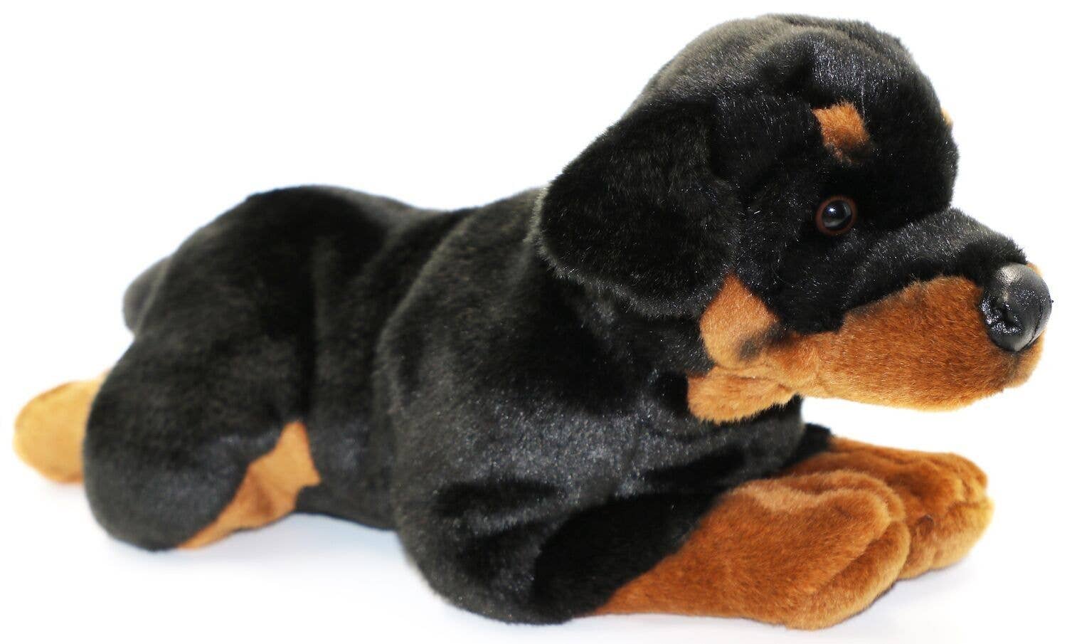 Rottweiler couché - 45 cm (longueur) - doudin/peluche Uni Toys